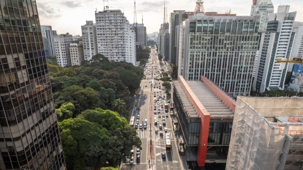 Vista panorâmica da Avenida Paulista.