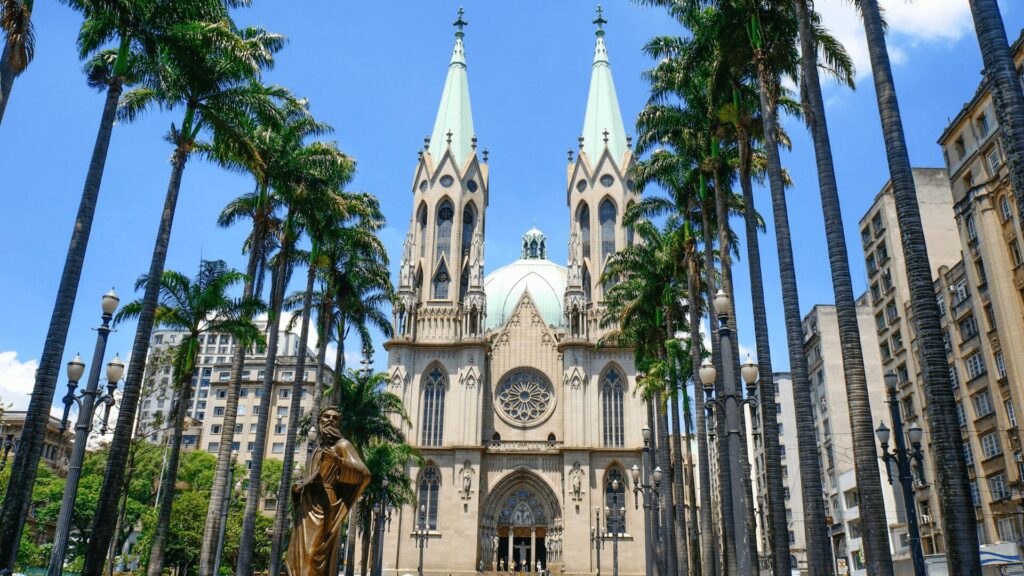 Fachada da Catedral da Sé, em São Paulo.