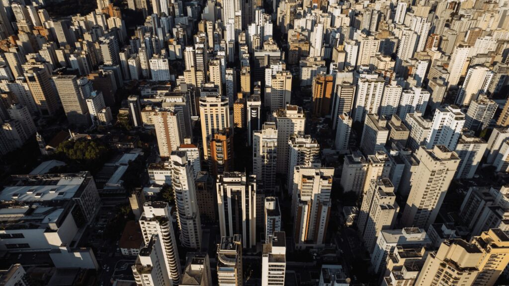 Vista superior da cidade de São Paulo.