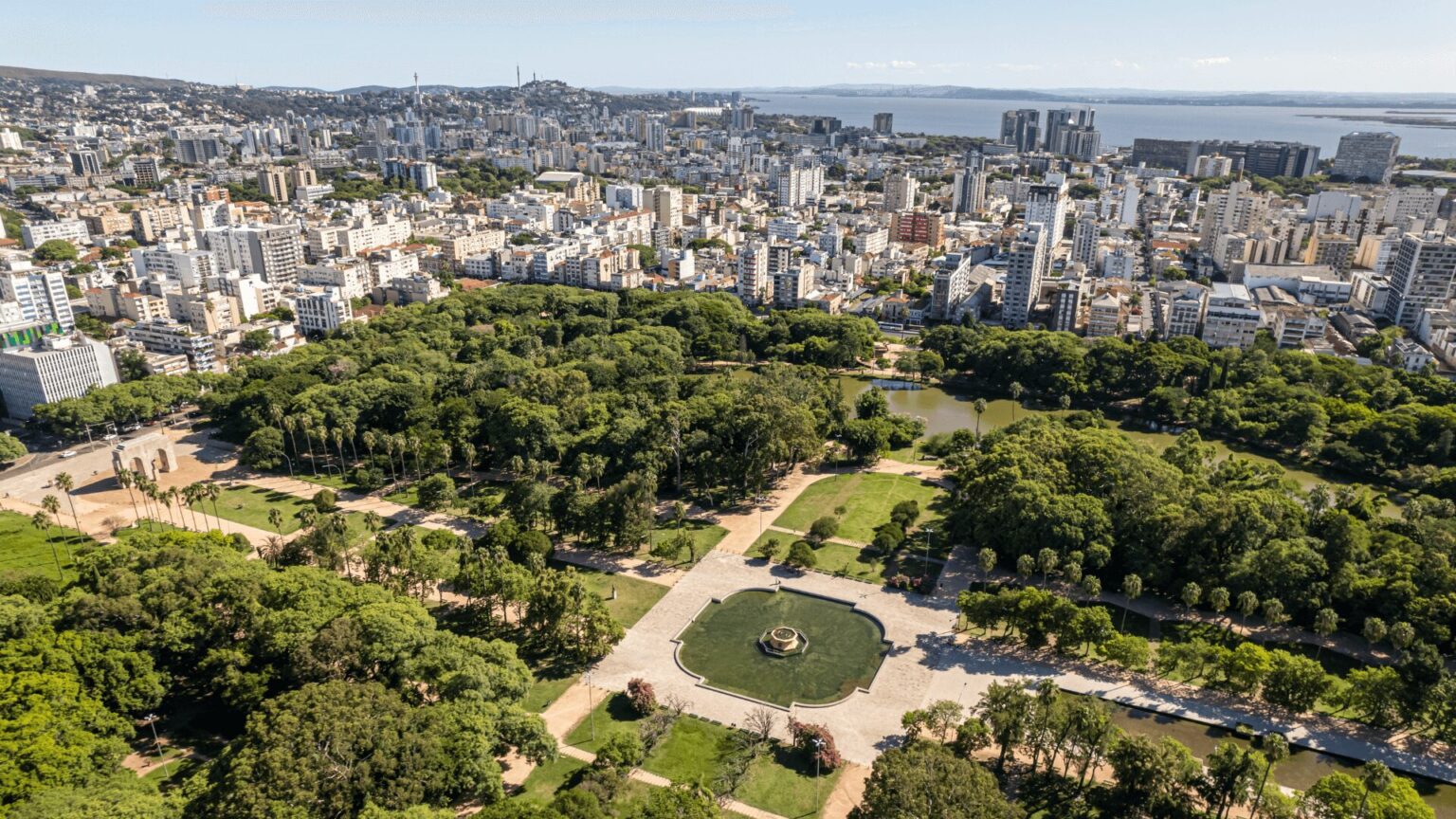 Vista aérea do Parque Redenção, Porto Alegre